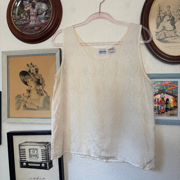 Silk Paisley Imprinted Tank Top - Picture 1 of 4